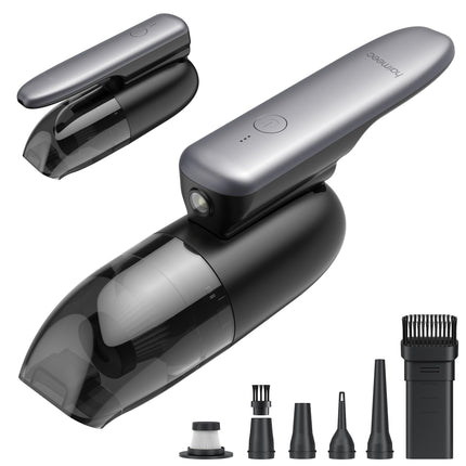 Hand Held Vacuum Cordless, 4 In 1 Car Vacuum Portable,Ultralightweight 0.99Lbs Mini Vacuum Cleaner, 8500Pa Suction Power Rechargeable With Led Light, Usbc Charging For Home & Outdoorblack