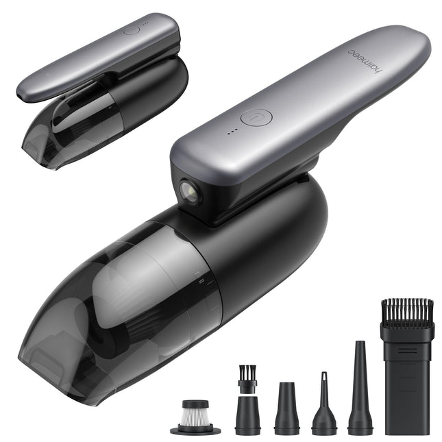 Hand Held Vacuum Cordless, 4 In 1 Car Vacuum Portable,Ultralightweight 0.99Lbs Mini Vacuum Cleaner, 8500Pa Suction Power Rechargeable With Led Light, Usbc Charging For Home & Outdoorblack