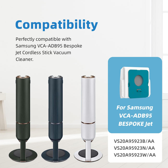 Vcaadb95,Adb953 Dust Bag, For Samsung Bespoke Jet Cordless Stick Vacuum Cleaner，10 Packs, Automatic Dust Collection Bag