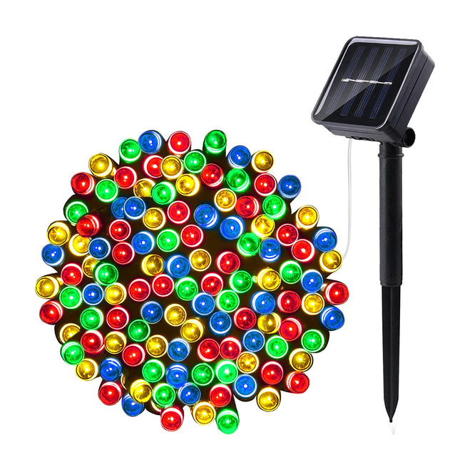 Solar String Lights Outdoor Waterproof Fairy Lights 39ft 100L 8 Modes Solar Powered Garden Light for Christmas Halloween, Wedding, Party, Patio,Tree Deco (Multicolor