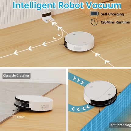 Okp Robot Vacuum Cleaner, Tangle, Super Thin, Low Noise, Powerful Suction, Cleaning Schedules, Selfcharging, Robotic Vacuums With Wifiappalexa Control, Ideal For Pet Hair Carpets Hard Floors