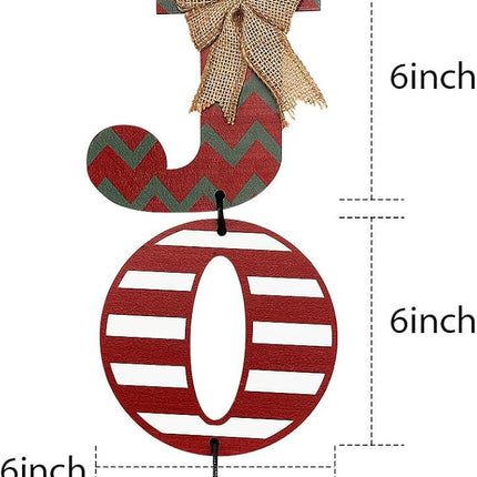 Christmas Decoration Wall Sign, Christmas Joy Sign for Home Decor Letter Wreath Christmas Hanging Wood Letters for Front Door, Wall