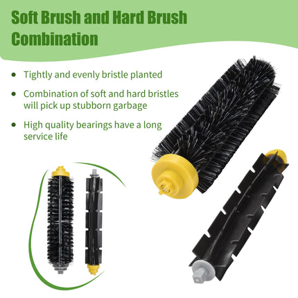 Loveco Parts Kit For Irobot Roomba 600 Series 694 692 690 614 680 660 651 650 & 500 Series 595 585 564 552,3 Filter,3 Side Brush,1 Pairs Bristle And Flexible Beater Brush