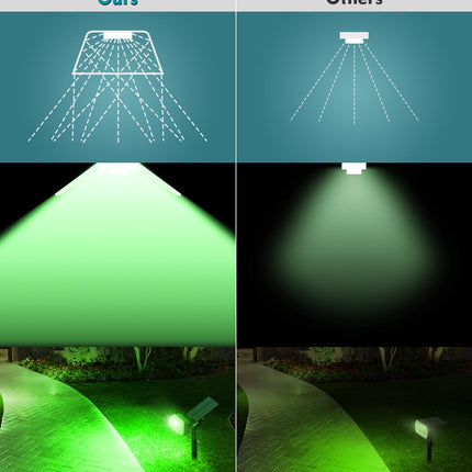 Solar Spot Lights Outdoor Waterproof IP65,[49 LEDs/8 Pack] RGB Christmas 7 Modes Color Changing Solar Spotlights, Adjustable Landscape Flood Powered Lights for Yard Garden Pathway(Multicolor)