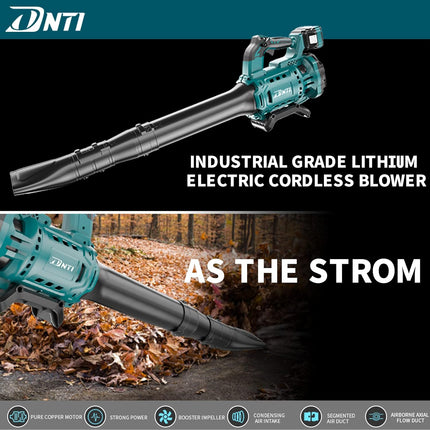 DNTI 462 cfm Brushless Electric Cordless Leaf Blower Adjustable Speed Control Cordless Leaf Blower for Lawn Care and Garden Work 20V 4.0Ah Battery & Fast Charger