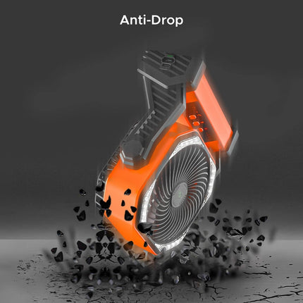 20000Mah Rechargeable Camping Fan With Led Lantern, 58Hrs Portable Battery Operated Desk Fan With Hanging Hook For Camping Picnic