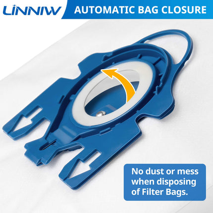 20 Pack 3D Airclean Gn Vacuum Bags Compatible With Miele Classic C1, Complete C1, Complete C2, Complete C3, S227 S240, S270, S400, S2, S5, S8 Series Canister Vacuum Cleaner