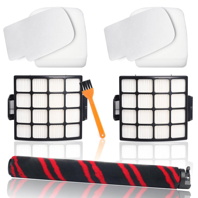 5Pcs Shark Stratos Filter S Compatible With Az3002 Az3000 Az3000W Shark Stratos Duo Clean Powerfins Upright Vacuum Kit Includes 1 Brush Roll+2 Hepa + 2 Foam & Felt Filters