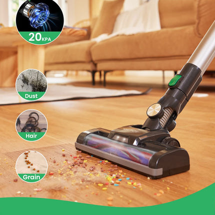 Vactidy Cordless Vacuum Cleaner, Lightweight Stick Vacuum With 20Kpa Suction, Detachable Battery, Max 35Mins Runtime, 6 In 1 Handheld Vacuum Cordless For Hard Floor Carpet Pet Hair