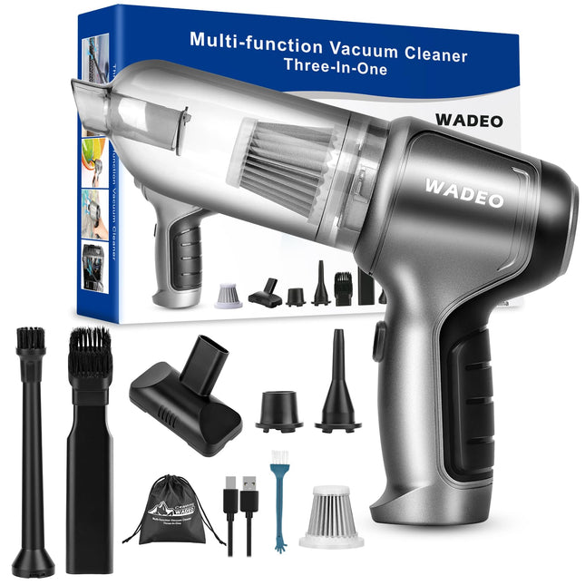 Wadeo Handheld Vacuum Cordless, Car Vacuum Portable Cordless 18000Pa, Hand Held Vacuum, Mini Vacuum With Blower, Car Vacuum With Brushless Motor And Typec, Portable Vacuum For Car