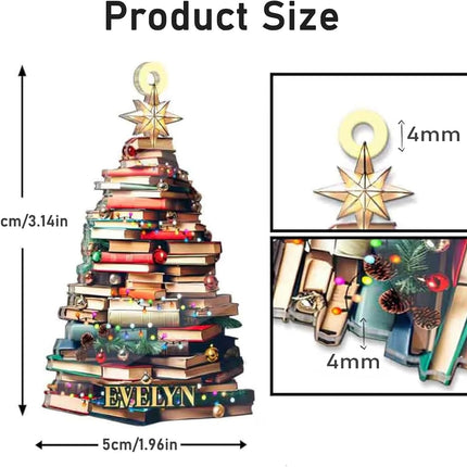 Christmas Book Tree Ornament,Book Tree Ornament,Book Christmas Tree Ornaments,Christmas Tree Book Ornament,Book Ornaments for Christmas Tree(2pcs)