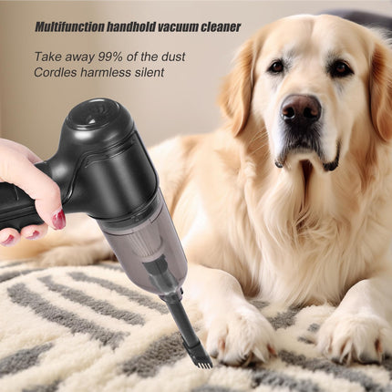 Cordless Handheld Vacuum Cleaner, High Power Rechargeable Mini Vacuum, Portable, Multinozzles For Carhomeoffice, 1200 Pa, Black
