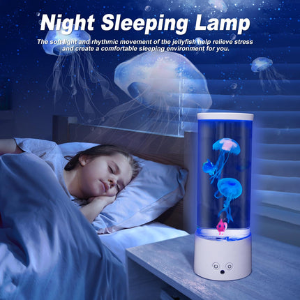Stingmon Jellyfish Lamp, 16 Color LED Jellyfish Desk Lamp, Mood Lamp, Decorative Home and Office, Sleep Relaxation, Give Children, Teenagers, Girls, Boys, Adults Ideal Christmas Presents