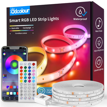 200FT 1200 Lights Outdoor LED Strip Lights Waterproof, 24v RGB Outdoor Lights Bluetooth App Remote Music Sync, Rope Lights, Christmas Lights Decor