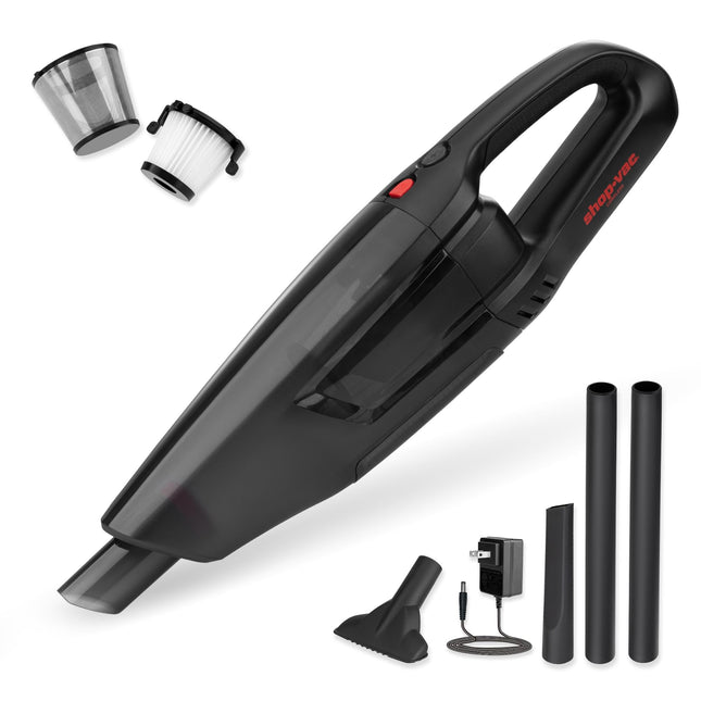 Shopvac Cordless Handheld Vacuum Cleaner, 12.0 Peak Kpa 12V High Power Handheld Vacuum Cordless Rechargeable, Dustbuster Handheld Vacuum With Attachments, Filters For Home, Garage, Car