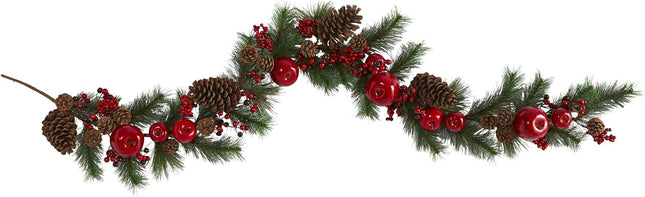 Nearly Natural 6ft. Apple, Berries and Pinecone Artificial Garland