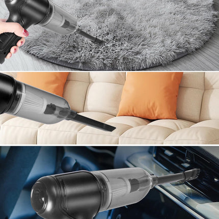 Cordless Handheld Vacuum Cleaner, High Power Rechargeable Mini Vacuum, Portable, Multinozzles For Carhomeoffice, 1200 Pa, Black