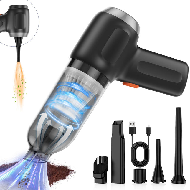 Mini Vacuum Cleaner For Car, 3 In1 Wireless Handheld Car Vacuum Rechargeable 8000Pa High Power, Keyboard Vacuum & Air Blower & Hand Pump For Home & Office, Inflate Swimring