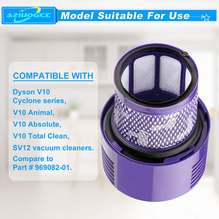 V10 Filters For Dyson V10 Cyclone Series, V10 Absolute, V10 Animal, V10 Total Clean, Sv12,Part No. 96908201, Purple 1