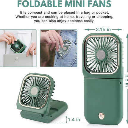 Handheld Fan, Portable Fan With Power Bank, 3000Mah Usb Rechargeable Mini Portable Fan, Quiet Desk Fan With Cell Phone Stand