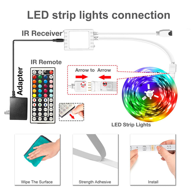 DAYBETTER LED Strip Lights 100ft, Smart Light with App Remote Control, RGB LED Lights for Bedroom, Music Sync Color Changing Lights for Room Home Decor Party Festival Halloween, Christmas (1 Roll)
