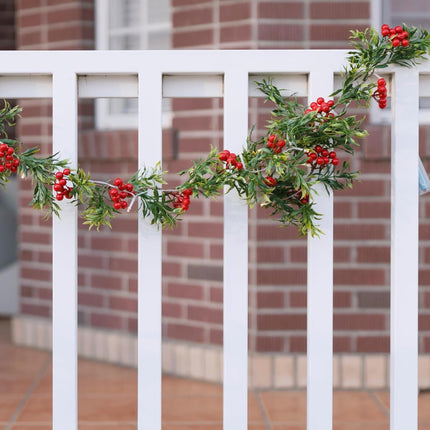 6.5FT Christmas Garlands with Light for Decoration,Artificial Garland Greenery Garland, Christmas Decorations Holiday Outdoor Indoor Fireplace Stair Railing Mantle Decor
