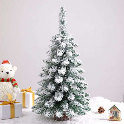 Tabletop Christmas Tree, 24inch/2ft Mini Christmas Tree, Tabletop Small Xmas Tree for Holiday Indoor DIY Christmas Decoration (White)