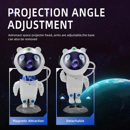 Astronaut Galaxy Projector Space Star Projector Night Light,360° Adjustable Cute Panda Astronaut Galaxy Projector Lights Starry Nebula Ceiling LED Lamp for Bedroom Home Kids Room Decor Aesthetic