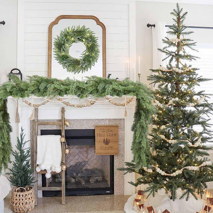 Artiflr Artificial Christmas Pine Garland, 6 Feet Winter Greenery Garland for Holiday Season Mantel Fireplace Table Runner Centerpiece Decoration