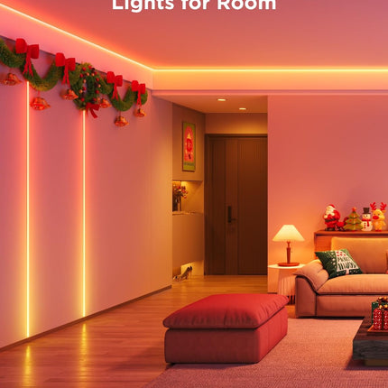 Govee COB LED Strip Light Pro, LED Lights for Bedroom Compatible with Alexa, Google Assistant and Matter, RGBICW Light with Warm White, Smart Strip Light, Christmas Lights, Color Changing, 9.8ft