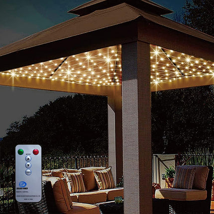 Anycosy Christmas Net Lights Outdoor, 10ft x10ft 480 LED Gazebo Lights with Remote, Timer Dimming Bush Mesh Lights Waterproof for Wedding Tent Canopy