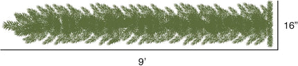 Vickerman 9' Snow Ridge Artificial Christmas Garland - Pure White LED Lights - Faux Snowy Christmas Garland - Flocked Garland - Indoor Seasonal Home Decor