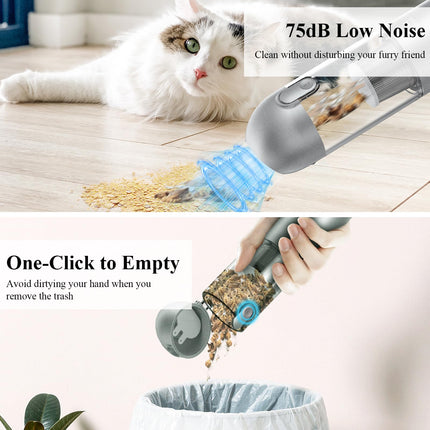 Handheld Vacuum Cordless 17000Pa Car Vacuum Cleaner High Power With Ledsos Light, 120W Mini Portable Rechargeable Vacuum Cleaner For Car Home Office Pet Hair