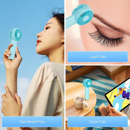 Handheld Fan,Portable Fan Rechargeable,1200Mah Rechargeable Usb Fan, 3 Speed Personal Small Desk Fan, Strong Airflow, Super Quiet