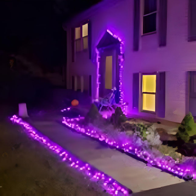 100 LED Purple Christmas Lights, UL and Commercial Grade White Wire String Lights 35 FT, for Indoor Outdoor Halloween, Easter, Spring, Garden.