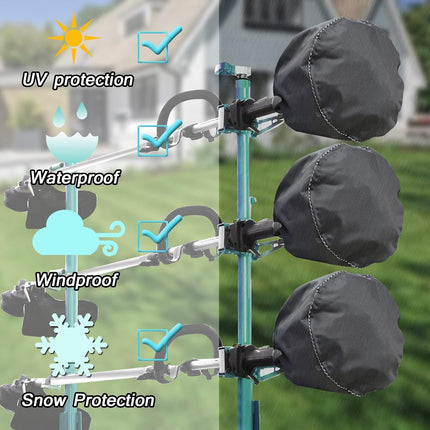 Waterproof Trimmer Cover and Engine Waterproof Cover are Suitable for Trimming Machine, Lawn Mower, Electric Saw, Hedge and Rod Saw. 600D Heavy Oxford Cloth 12D x 15.6h inch（3pack） (grey-600D（3pack）)