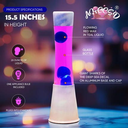 16 Inch Pink Cloud Magma Lamp,Motion Liquid Lamp Pink Liquid with Purple Wax Pink Blue Gradient Base Relaxing Gorgeous Lamp for Adults Night Light for Kids Women Girls Christmas Great