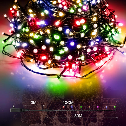 ACAN 100FT Christmas Lights, 300 LED Outdoor String Lights, Multicolor Fairy Lights, Waterproof 8 Modes Plug in Easter Lights for Patio Bedroom Holiday Party Christmas Tree Wedding Garden