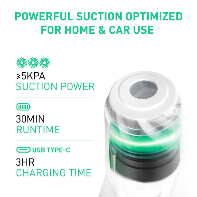Handheld Vacuum Cordless, Rechargeable Vacuum Cleaner, Ultralightweight,5Kpa Powerful Suction, Mini Car Vacuum Cleaner With Cleaning Brush, Usb Charging, For Car,Home