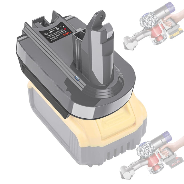Dyson V6 Battery Adapter Compatible With Dewalt 20V & Milwaukee 18V Liion Battery Converted To Dyson V6 Battery, Use For Dyson V6 Series Vacuum Cleaners Animal Absolute Fluffy Cordless Stick