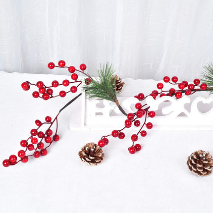 DearHouse 6FT Red Berry Christmas Garland with Garland Artificail Garland Indoor Outdoor Garden Gate Home Decoration for Winter Holiday Year Decor