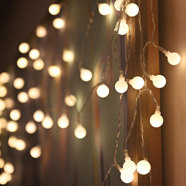 Globe Fairy String Lights 40 LED , 16.4Feet Warm White, USB Powered, Ideal for Indoor/Outdoor Home, Gardens, Halloween and Christmas Decorations