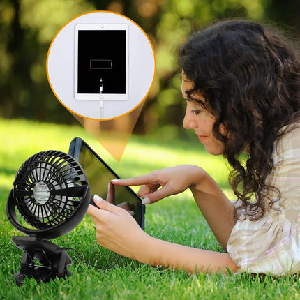 Battery Operated Clip On Fan Max 40 Hours Of Battery Life