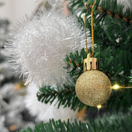 Small Christmas Tree with 1ights - 24" Mini Christmas Tree, Decorated Tabletop Christmas Tree with Tree Skirt, Mini White Christmas Treee with Ornaments, Small Christmas Tree with Decorations