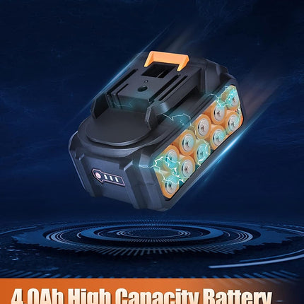 Blower Cordless，with 21V 4.0 Ah Lithium Battery Powered , 2 in 1 Sweeper & Vacuum for Clearing Dust,,Car Vacuum, Patio/Deck/Garden Cleaning, Garage Dusting