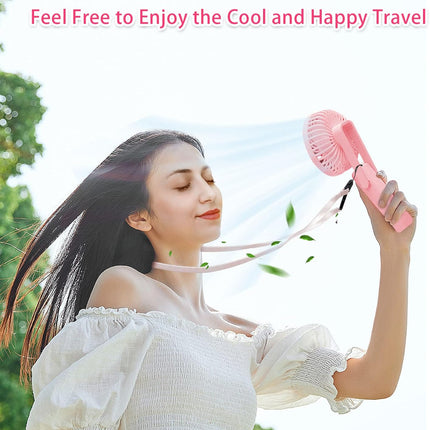 Battery Operated Portable Fan, Mini Rechargeable Handheld Fan,Small Foldable Fan,Quiet But Powerful Desk Fan Up To 10 Hrs Operat