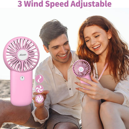 Aluan Handheld Fan Powerful Personal Mini Portable Speed Adjustable Battery Operated Usb Rechargeable Eyelash Fan For Kids Women