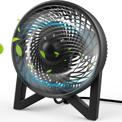 Dr. Prepare Quiet Desk Fan, 8 Inch Powerful Table Fan, Small Bedside Fan With 2 Speeds, Portable Personal Cooling Fan For Bedroom