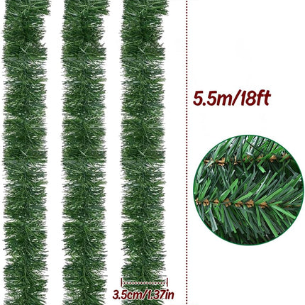 Christmas Garland, Deluxe 54Ft Artificial Non-Lit Soft Green Garlands - Festive Holiday Decor for Indoor and Outdoor Use (54ft)