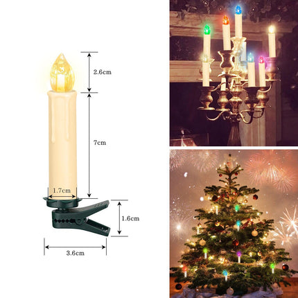 30PCS LED Flameless Taper Candles Battery Operated Christmas Tree Candles with Remote, Timer, Dimmer Battery Candle Flickering Colorful Light Window Candles Lights Christmas Home Party Decor